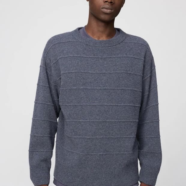 유니클로 U 램스울 크루넥 스웨터 그레이 L