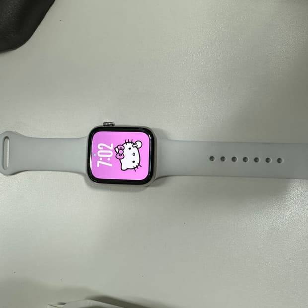 애플워치6 스테인리스44mm 실버(배터리66%)