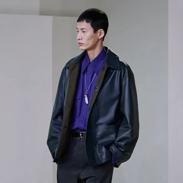 르메르/25fw 워크웨어 레더자켓/ L