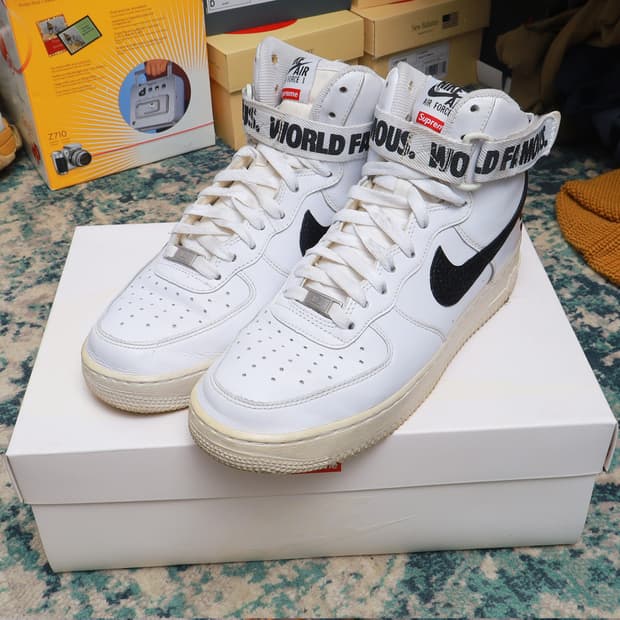 Supreme 나이키 x 슈프림 에어포스 1 하이 화이트 풀박스 정품