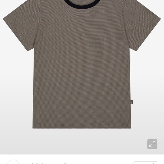 코이세이오 038 PINSTRIPE T-SHIRT CAPPUCCINO