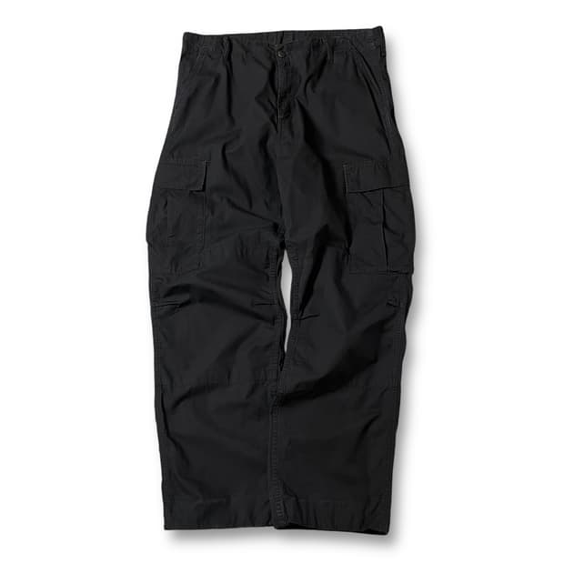 (34) 칼하트 블랙 카고 와이드 코튼 팬츠