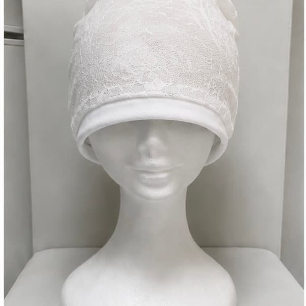 로즈 레이스 레이어드 비니 Rose Lace Layered Beanie