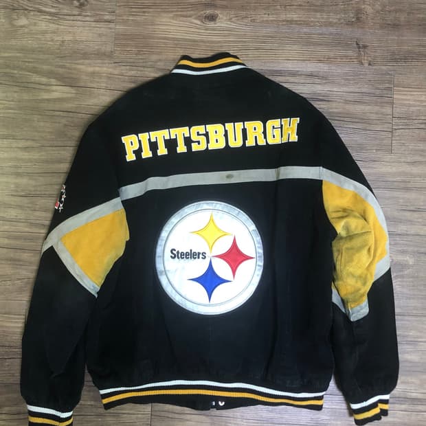 NFL 피츠버그 스틸러스(Steelers)  레더 자켓