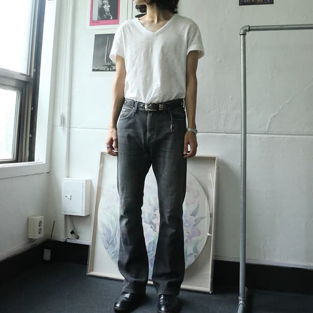  Lee 블랙 부츠컷 데님 팬츠 