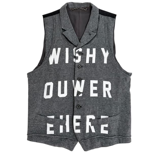 미하라 야스히로 레이어드 프린팅 베스트