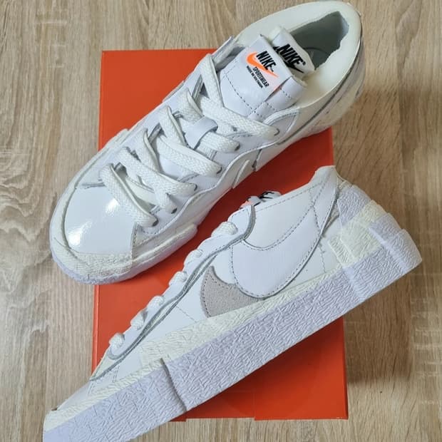 [245]나이키 사카이 블레이저 화이트 페이턴트 레더 블레이져