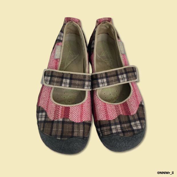KEEN MARY JANE PINK CHECK