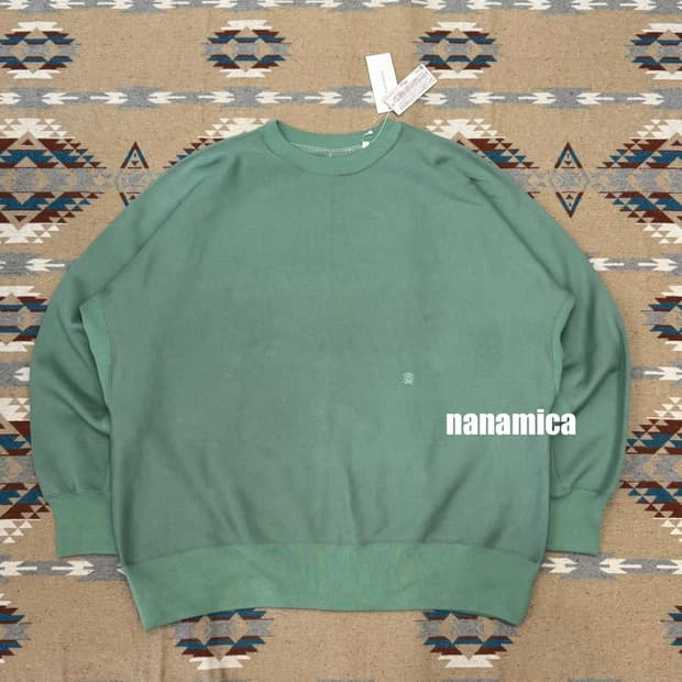 [L][105] 나나미카 크루넥 스웻 셔츠 코랄 그린 