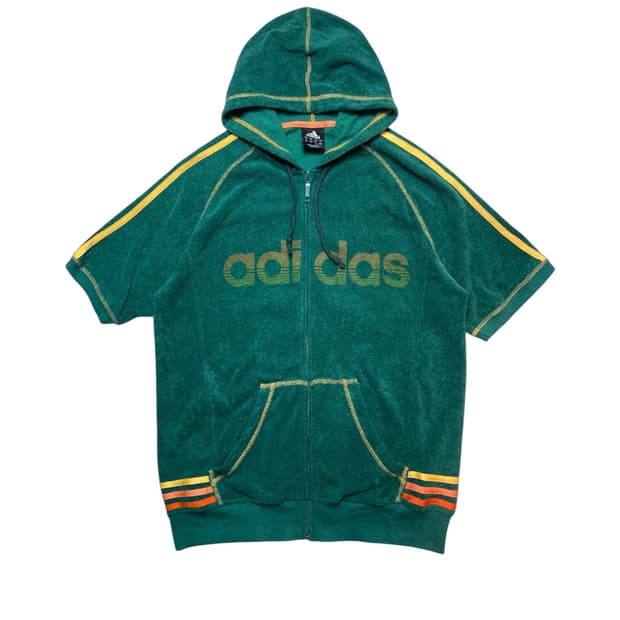 00’s 아디다스 반팔 후드집업 