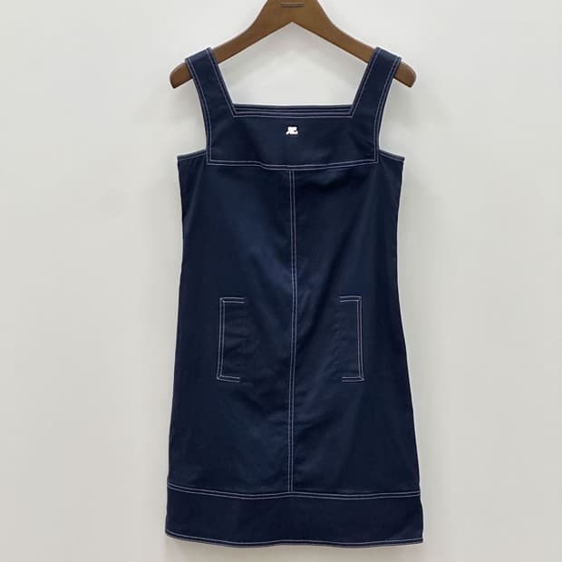 courreges / 꾸레쥬 네이비 스티치 미니 원피스