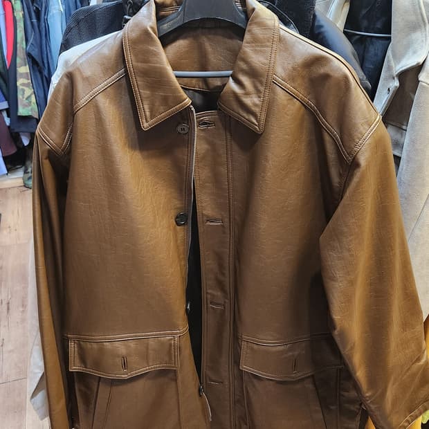 남성 에코 가죽자켓 하프기장 105