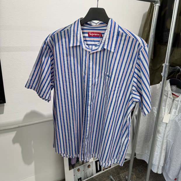 [XL] supreme loose fit stripe shirt