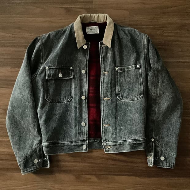 랄프로렌 덩가리 데님 자켓 그레이 S