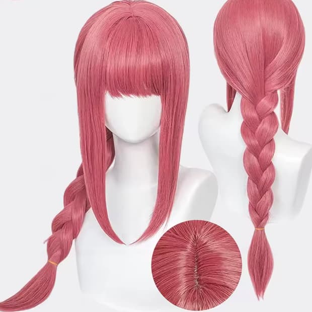 체인소맨 마키마 핑크 가발 코스프레 할로윈 실착 단 1회
