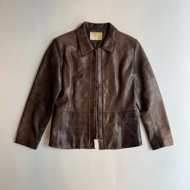 Vintage Brown Leather Jacket