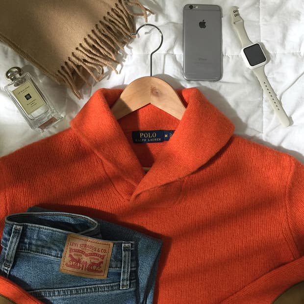 (WOMAN) 폴로랄프로렌 숄카라 스웨터 L