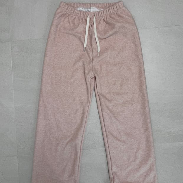 딸기우유 스트링 기모 팬츠