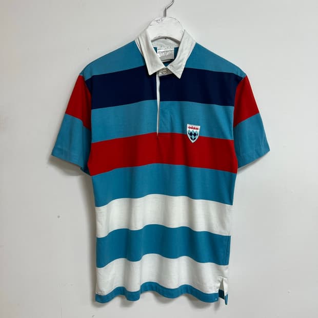 빈티지 90s 아디다스 스트라이프 럭비 티셔츠