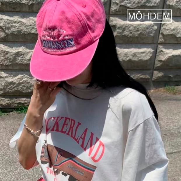 [Unisex] 후드썬 로고 자수 볼캡 캠프캡
