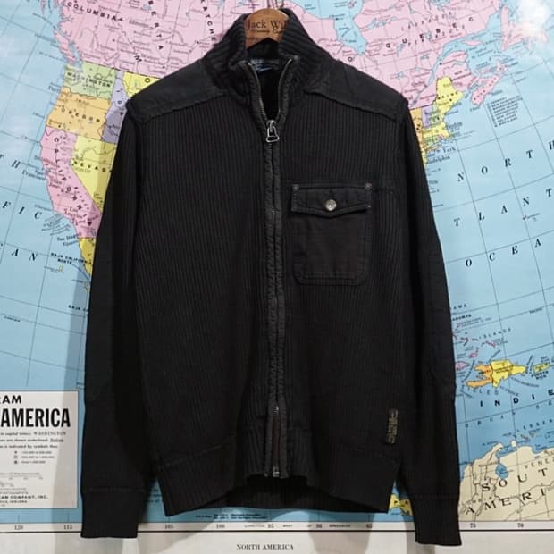 폴로 랄프로렌 Jeans 밀리터리 니트 자켓