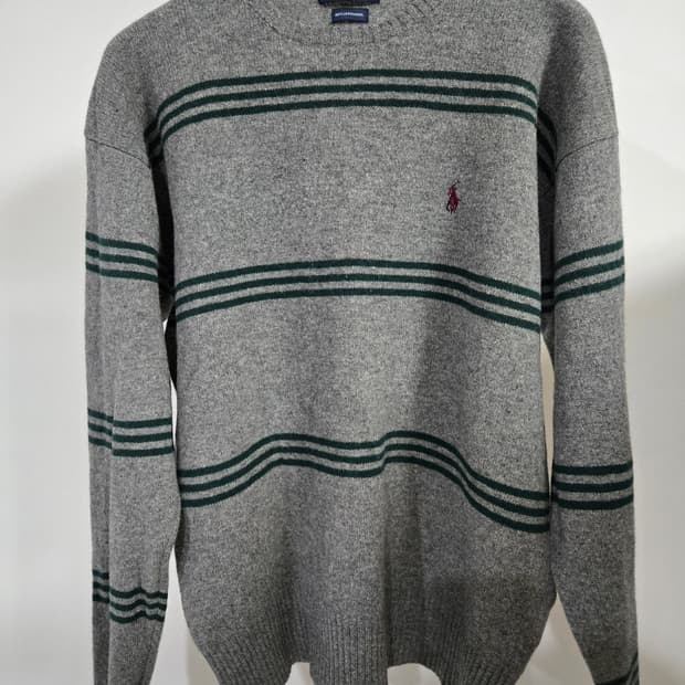 폴로 랄프로렌 스트라이프 램스울 니트