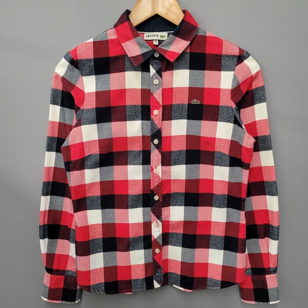 Lacoste 라코스테 체크 셔츠 레드