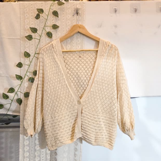 ehka sopo 후드 원버튼 가디건