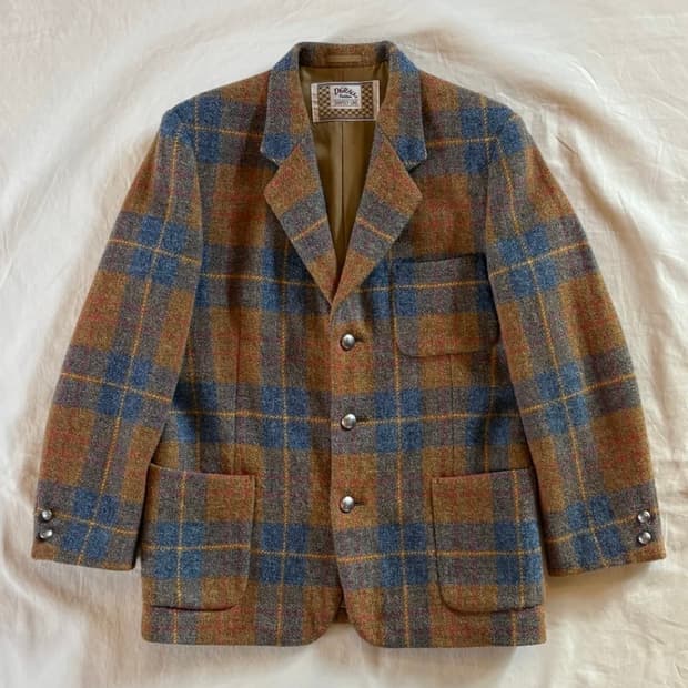 (여55-66) 90s Harris Tweed 싱글 3B 자켓