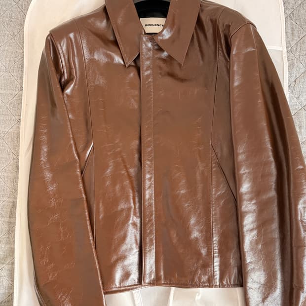 인사일런스 다크브라운 가죽자켓 M사이즈 새상품 