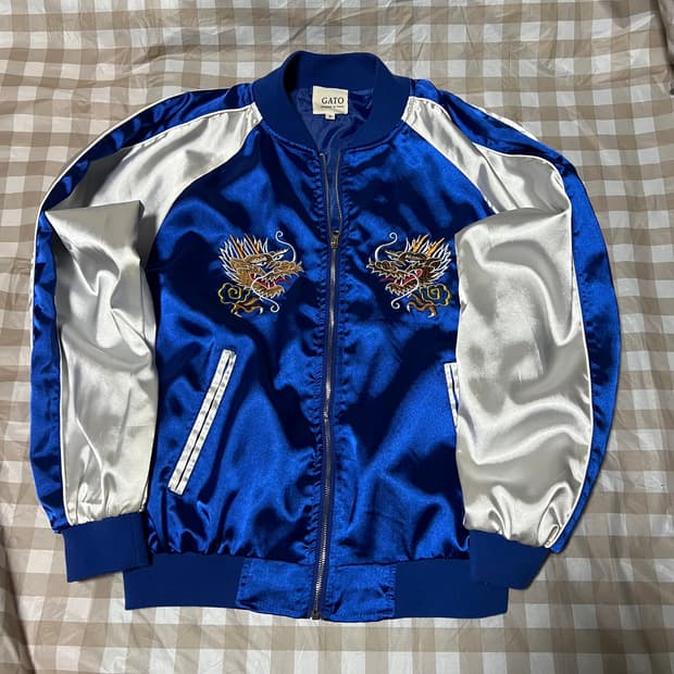 GATO 용 자수 스카쟌 자켓 FREE 점퍼 재킷 바시티 빈티지