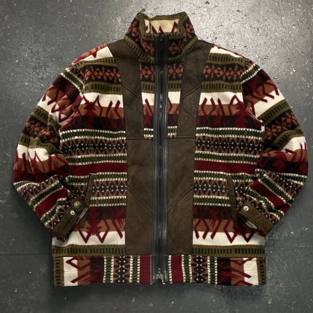 100 뉴질랜드 빈티지 램스킨 나바호 후리스 