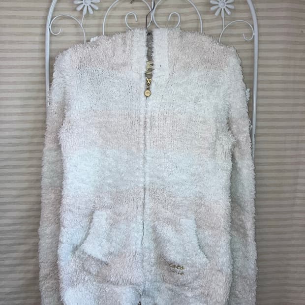 jpn vintage 화이트 후드 플리스 y2k 스트릿 갸루 펑키