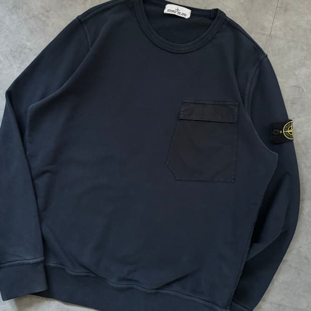 Stone Island 스톤아일랜드 네이비 맨투맨