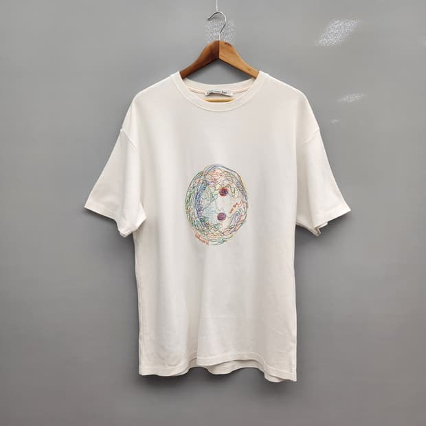 앤더슨벨 화이트 프린팅 티셔츠