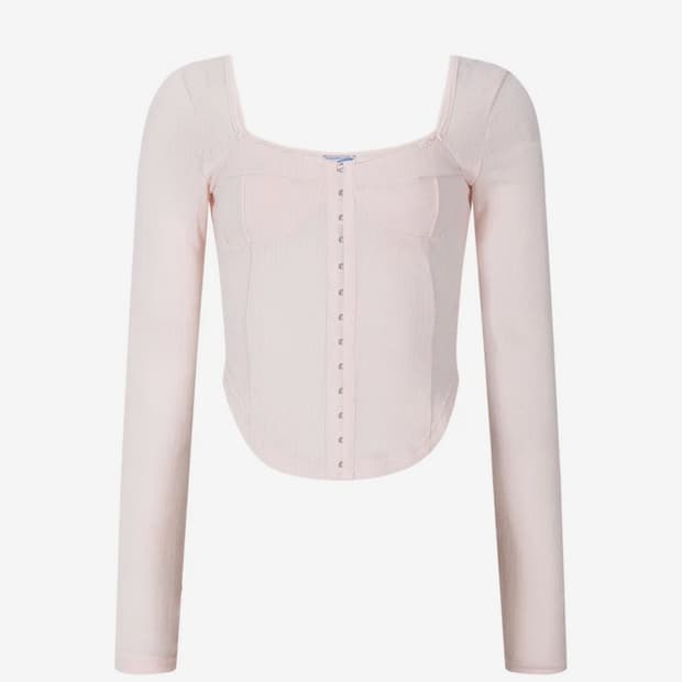 플리즈노팔로우 조안 코르셋 롱슬리브 핑크 플노팔