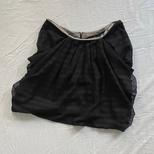 나노 유니버스 드레이프 스트라이프 스커트