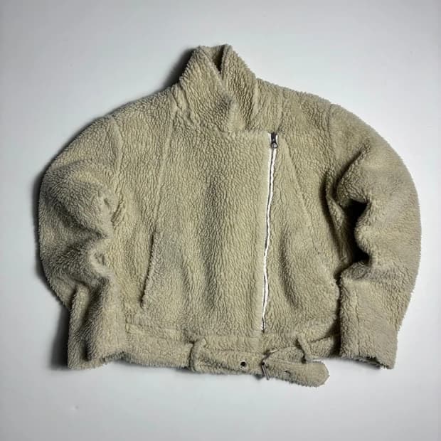 메종마르지엘라 MM6 15AW 벨티드 쉐르파 봄버 자켓 R3079