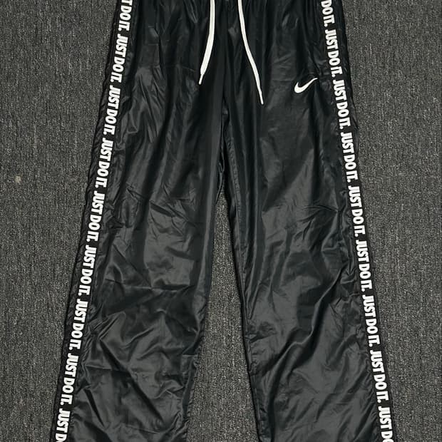 W나이키 JUST DO IT 트랙 팬츠 블랙 L