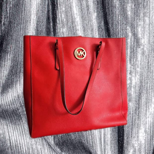 마이클코어스 토트백 레드