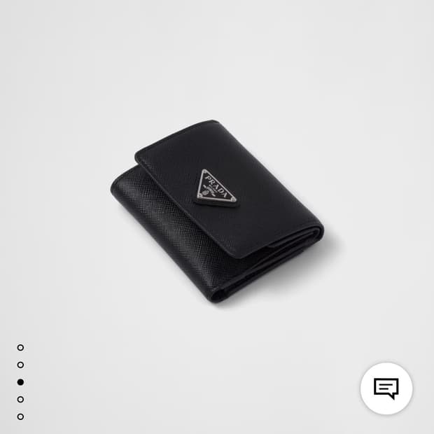 프라다 사피아노 가죽 반지갑 블랙 (새상품)