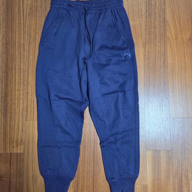 Y3 네이비 트레이닝 조거 팬츠