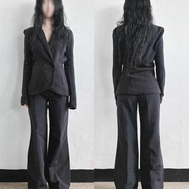 구찌 부츠컷 플레어 나일론 트라우져