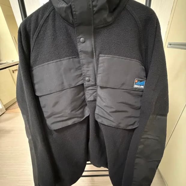 앵글런 후드 플리스 하프집업