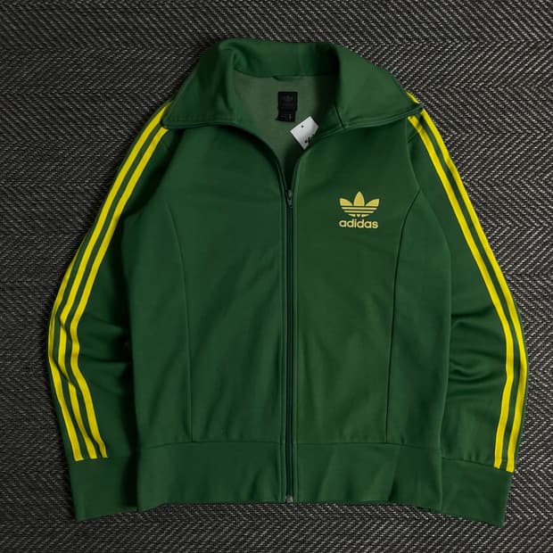 아디다스 올드스쿨 트레포일 트랙탑 져지 그린o 3333