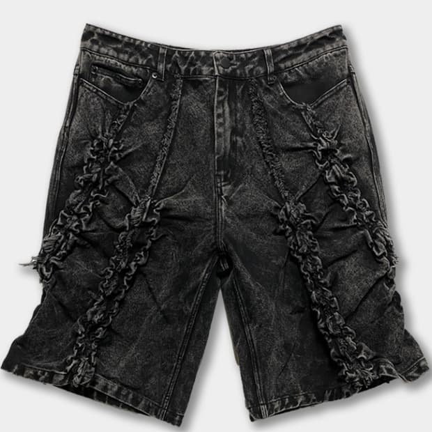 폰더 데님 쇼츠