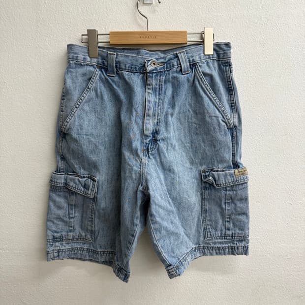 90S 랭글러 데님 카고 반바지 (32)