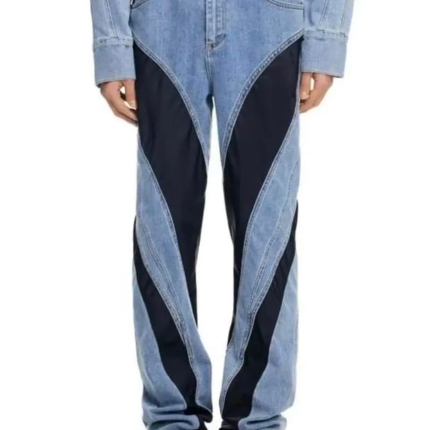 뮈글러 h&m 스파이럴 데님 팬츠 46사이즈