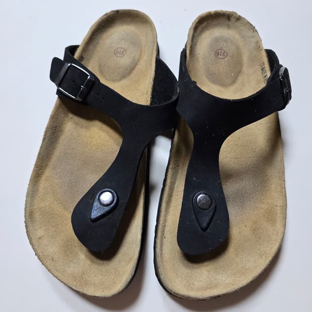 블랙 코르크 샌들 270