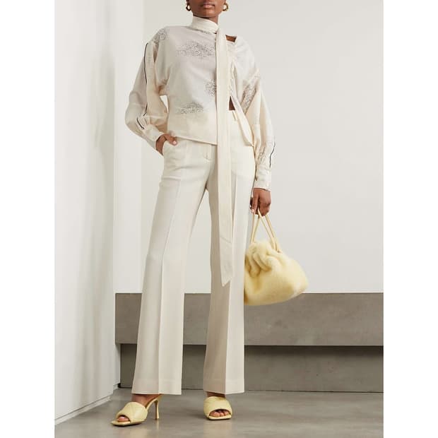 토템 울 블렌드 플레어 트라우저